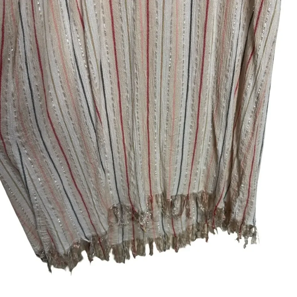 BECCA by Rebecca Virtue Endless Summer Metallic Stripe Dress Cover-Up Size M - Picture 4 of 7